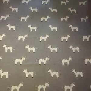 Queenwest Trading Co. Gray Sparkle Unicorn Blanket 50 X 62